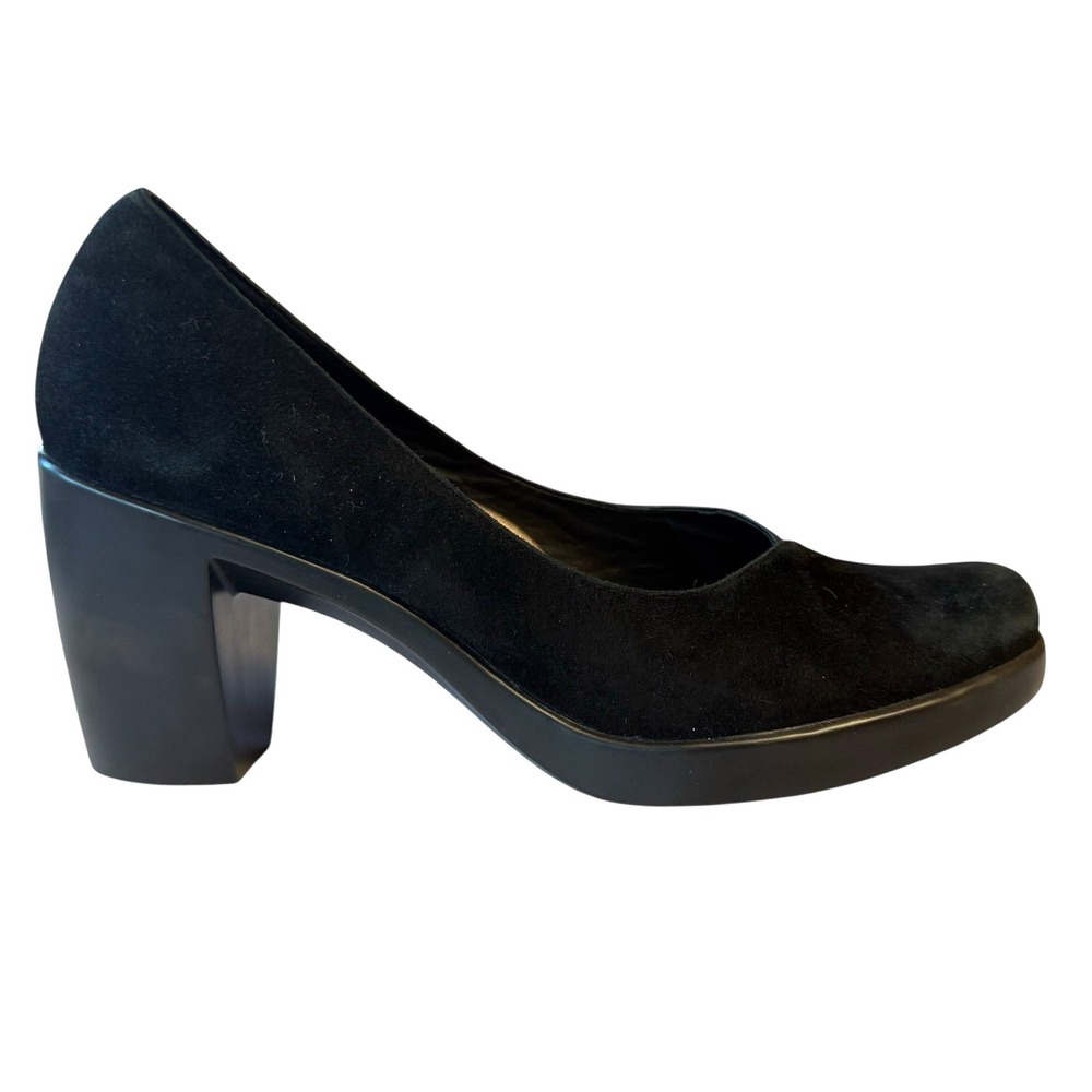 DANSKO Tuttie Black Leather Suede Chunky Heel Shoes EU 41 US 10.5-11 Platform
